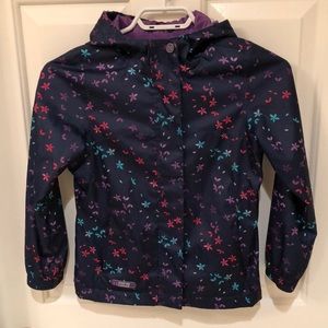 XMTN Girls fleece lined rain jacket size 6/6X